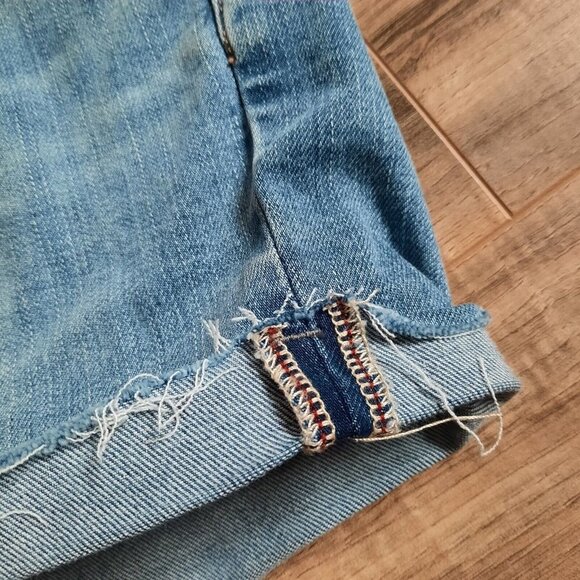 Silver Jean Shorts Womens‎ 29 Blue High Rise Sure Thing Belted Raw Hem Cuffed - Picture 3 of 13